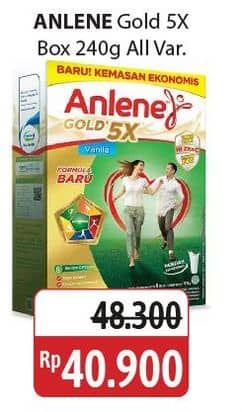 Promo Harga Anlene Gold Plus 5x Hi-Calcium All Variants 240 gr - Alfamidi