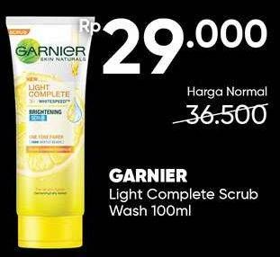 Promo Harga GARNIER Light Complete Brightening Scrub 100 ml - Guardian