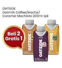 Promo Harga Oatside UHT Milk Coffee, Mocha, Caramel Machiato 200 ml - Indomaret