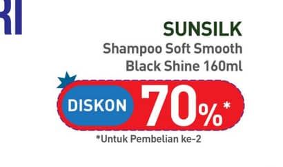 Promo Harga Sunsilk Shampoo Soft Smooth, Black Shine 160 ml - Hypermart