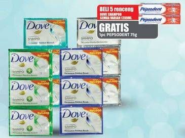 Promo Harga DOVE Shampoo per 12 sachet 10 ml - Lotte Grosir