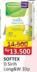 Promo Harga Softex Pantyliner Daun Sirih Longer And Wider 30 pcs - Alfamart