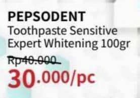 Promo Harga Pepsodent Pasta Gigi Sensitive Expert Whitening 100 gr - Guardian