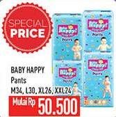 Promo Harga Baby Happy Body Fit Pants L30, XXL24, M34, XL26 24 pcs - Hypermart