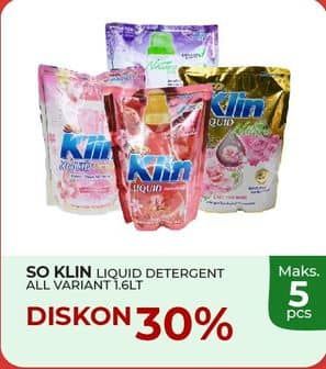 Promo Harga So Klin Liquid Detergent All Variants 1600 ml - Yogya