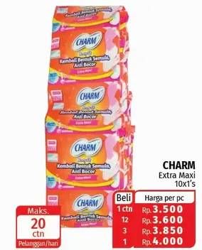 Promo Harga Charm Body Fit Extra Maxi per 10 sachet 1 pcs - Lotte Grosir