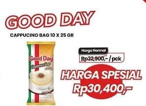 Promo Harga Good Day Cappuccino per 10 sachet 25 gr - Carrefour