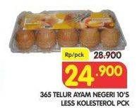 Promo Harga 365 Telur Ayam Negeri Less Cholesterol 10 pcs - Superindo