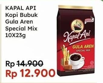Promo Harga Kapal Api Kopi Bubuk Special Mix Gula Aren per 10 sachet 23 gr - Indomaret