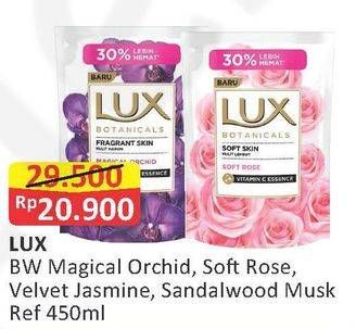 Promo Harga LUX Body Wash Magical Orchid, Soft Rose, Velvet Jasmine, Sandal Wood Musk 450 ml - Alfamart