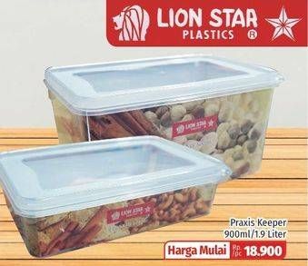Promo Harga LION STAR Praxis Keeper 1900ml/900ml  - Lotte Grosir
