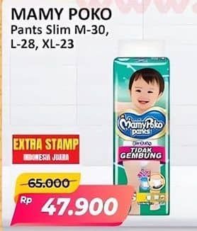 Promo Harga Mamy Poko Pants Xtra Kering Slim Tidak Gembung L28, XL23, M30 23 pcs - Alfamart