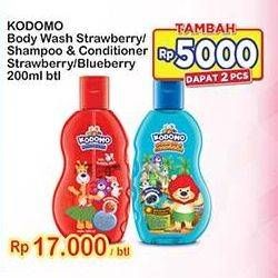 Promo Harga KODOMO Body Wash Gel Blueberry, Strawberry 200 ml - Indomaret