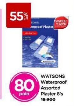 Promo Harga Watsons Plaster Waterproof Assorted 8 pcs - Watsons