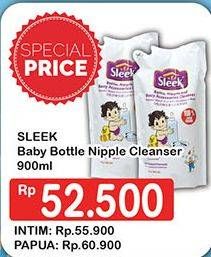 Promo Harga SLEEK Baby Bottle, Nipple and Accessories Cleanser 900 ml - Hypermart