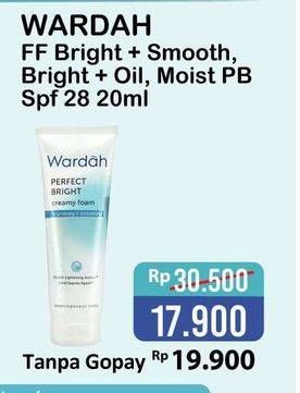 Promo Harga WARDAH Facial Foam Bright + Smooth, Bright + Oil 100 mL, Perfect Bright Moisturizer SPF 28  - Alfamart