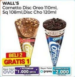 Promo Harga Walls Cornetto Oreo Cookies, Silver Queen, Chocolate 108 ml - Alfamart