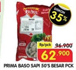 Promo Harga Prima Bakso Sapi Besar 50 pcs - Superindo