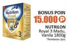 Promo Harga NUTRILON Royal 3 Susu Pertumbuhan Madu, Vanila 1800 gr - Alfamidi