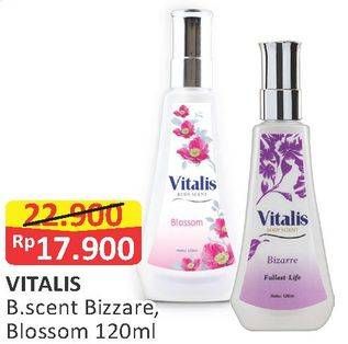 Promo Harga VITALIS Body Scent Bizzare, Blossom 120 ml - Alfamart