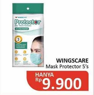 Promo Harga WINGS CARE Protector Daily Masker Kesehatan 5 pcs - Alfamidi
