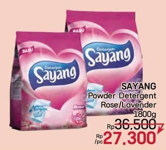 Promo Harga Sayang Detergent Powder Rose, Lavender 1800 gr - LotteMart