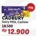 Promo Harga Cadbury Dairy Milk Original, Cashew Nut 62 gr - Alfamidi