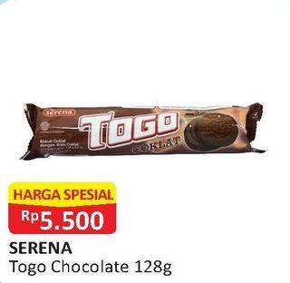 Promo Harga SERENA TOGO Biskuit Cokelat 128 gr - Alfamart