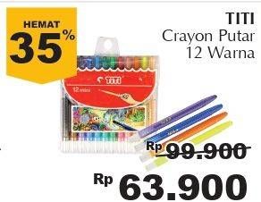 Promo Harga TITI Crayon Putar 12 pcs - Giant
