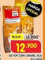 Promo Harga 365 Pop Corn Cheese, Caramel 150 gr - Superindo