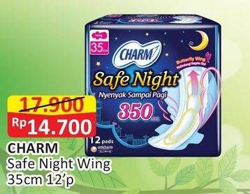 Promo Harga Charm Safe Night Wing 35cm 12 pcs - Alfamart