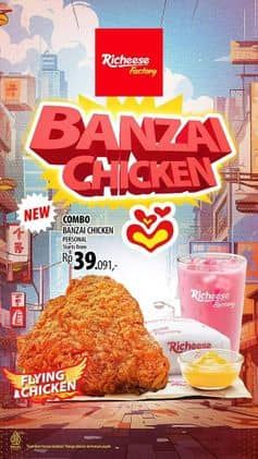Promo Harga Banzai Chicken  - Richeese Factory