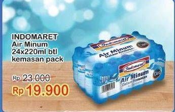 Promo Harga INDOMARET Air Mineral per 24 botol 220 ml - Indomaret