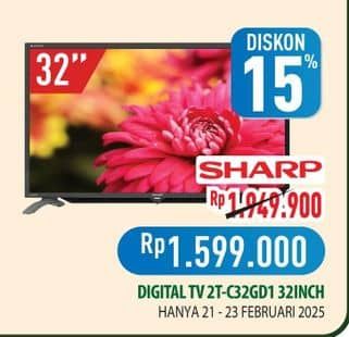 Promo Harga Sharp 2T-C32GD1500i  - Hypermart