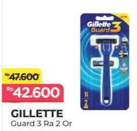 Promo Harga Gillette Guard 3 2 pcs - Alfamart