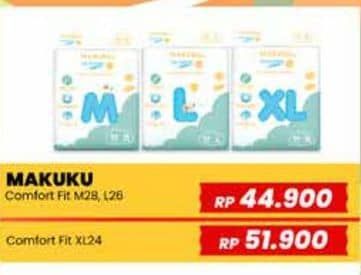 Promo Harga Makuku Comfort Fit Diapers Pants XL24 24 pcs - Yogya