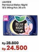 Promo Harga Laurier Relax Night 35cm 18 pcs - Indomaret