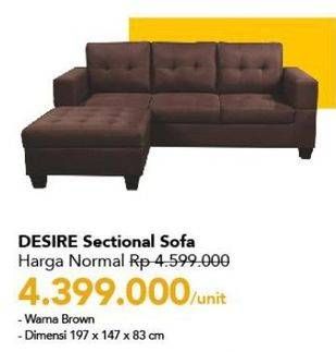 Promo Harga Sectional Sofa Desire  - Carrefour