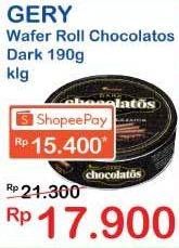 Promo Harga CHOCOLATOS Wafer Roll Cokelat Dark 190 gr - Indomaret