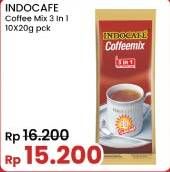 Promo Harga Indocafe Coffeemix 3in1 per 10 sachet 20 gr - Indomaret