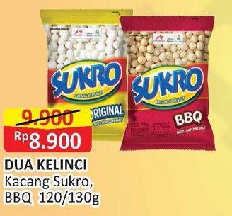 Promo Harga Kacang Sukro Original / BBQ 120/130g  - Alfamart