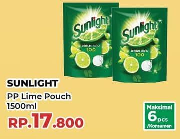 Promo Harga Sunlight Pencuci Piring Jeruk Nipis 100 1500 ml - Yogya