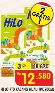 Promo Harga HILO Ready to Drink Kacang Hijau per 3 pcs 200 ml - Superindo