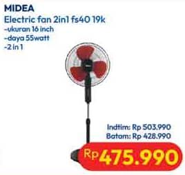 Promo Harga Midea FS40 19K | Electric Fan 2 in 1  - Hypermart