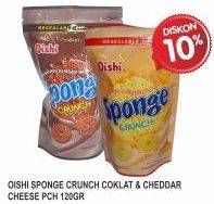 Promo Harga OISHI Sponge Crunch Coklat, Cheddar Cheese 120 gr - Superindo