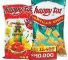 Promo Harga Happy Tos Tortilla Chips Hot Chili, Jagung Bakar/Roasted Corn, Hijau 140 gr - Alfamart