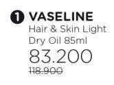 Promo Harga Vaseline Hijab Bright Multi Purpose Skin & Hair Light Dry Oil 85 ml - Watsons