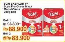 Promo Harga SGM Eksplor Soya 1-5 Susu Pertumbuhan Madu, Vanila 700 gr - Indomaret