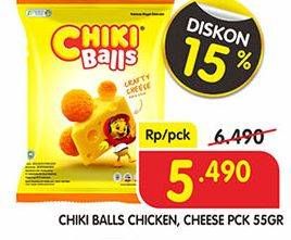 Promo Harga CHIKI BALLS Chicken Snack Keju, Chicken 55 gr - Superindo