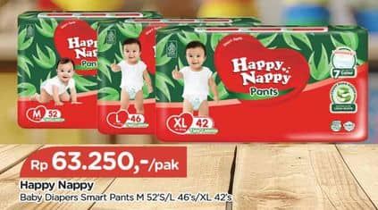 Promo Harga Happy Nappy Smart Pantz Diaper M52, L46, XL42 42 pcs - TIP TOP